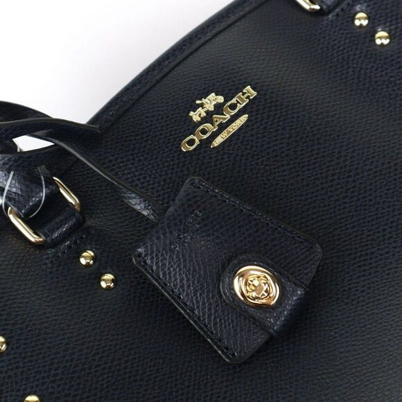 NWT Coach Studded Crossgrain Margo Carryall 35274 Midnight - Picture 10 of 10